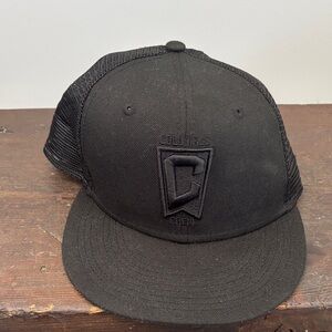 New Era Black Embroidered Snapback Hat